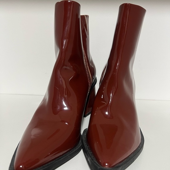 bp Shoes - BP women’s size 8 Glossy Red Ankle Boots